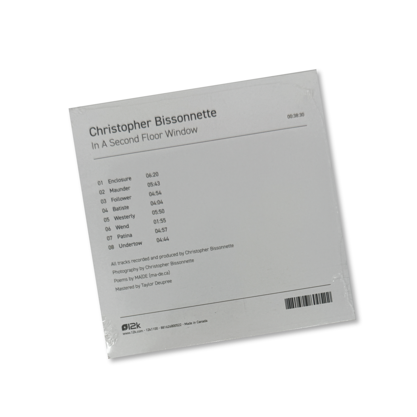 Christopher Bissonnette 'In A Second Floor Window' [CD]