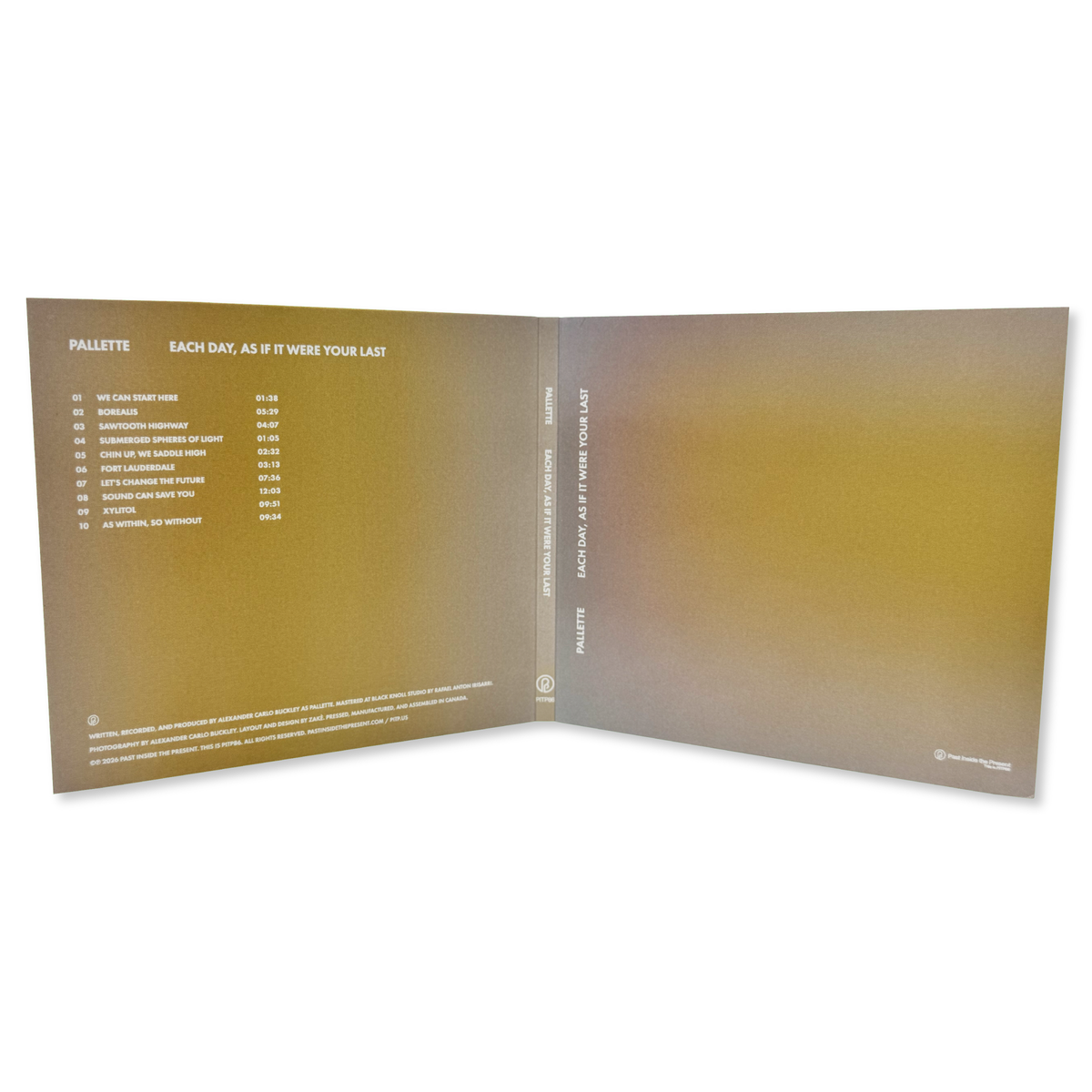 Pallette 'Each Day, as if It Were Your Last' [CD]