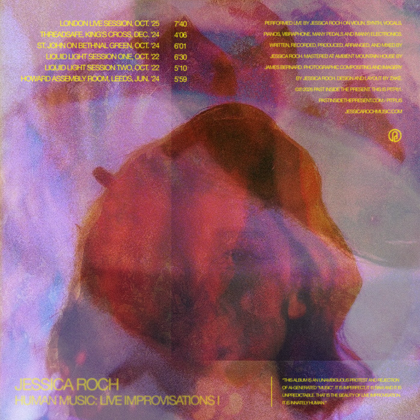 Jessica Roch 'Human Music: Live Improvisations I' [CD]