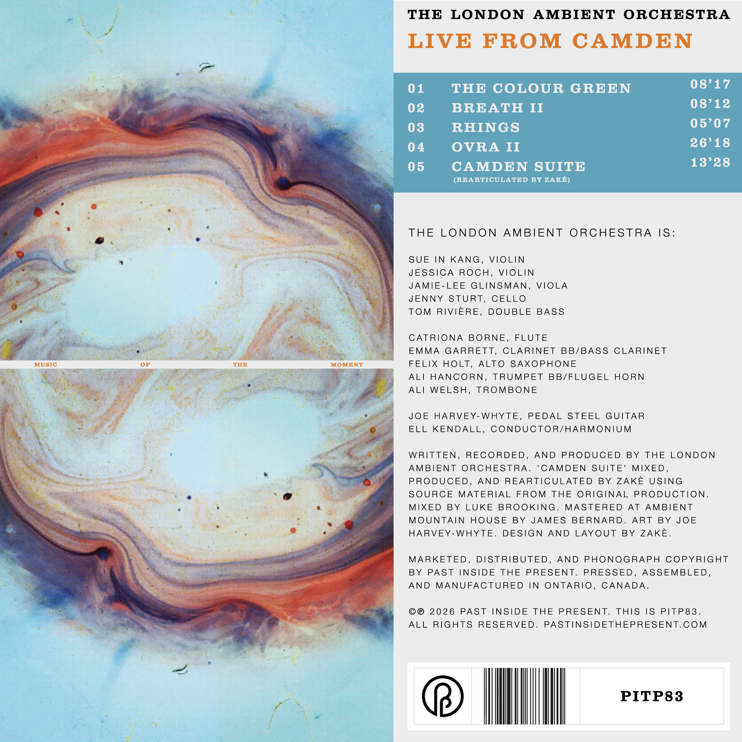 The London Ambient Orchestra 'Live from Camden' [CD/Cassette/Digital]
