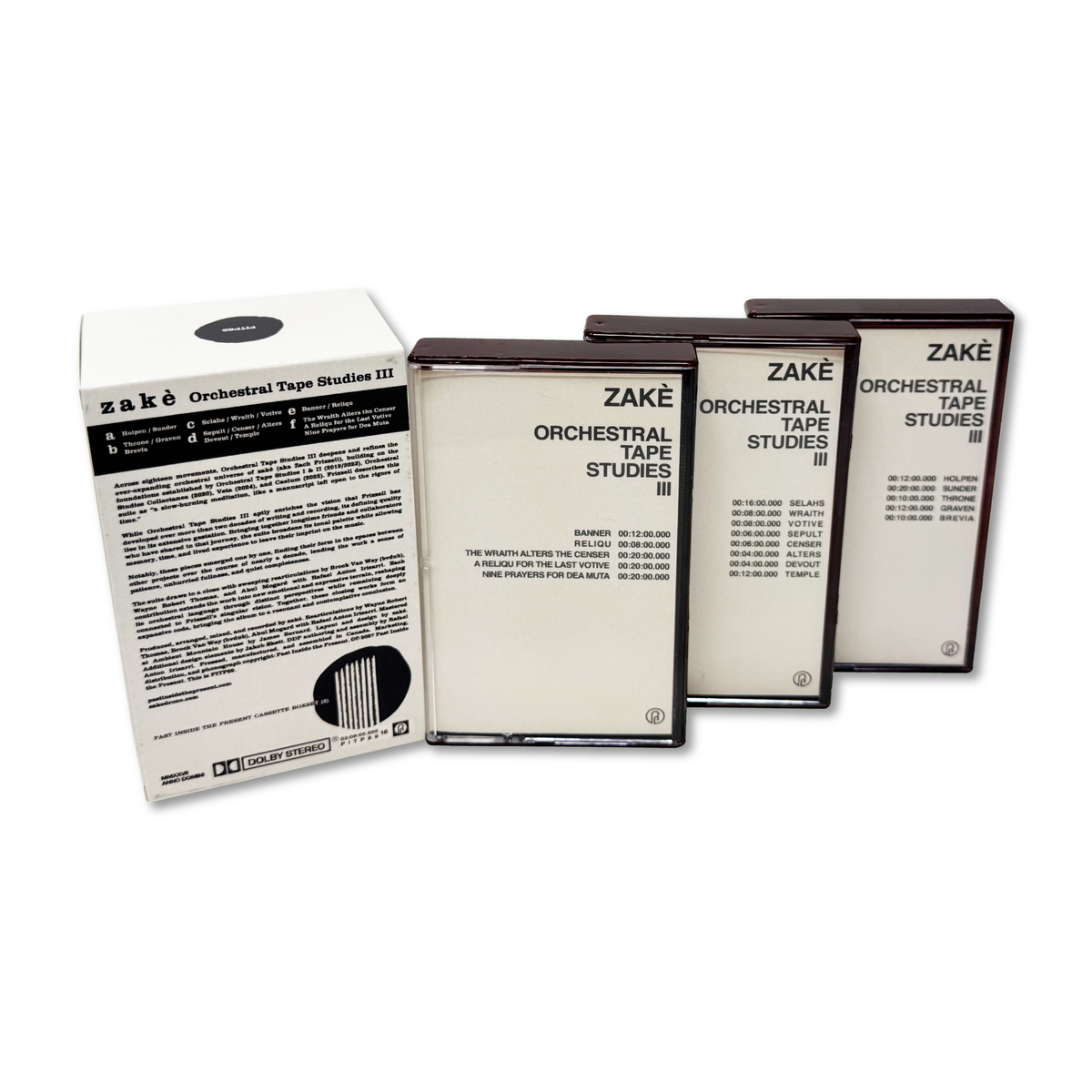 zakè 'Orchestral Tape Studies III' [3xCassette Boxset]